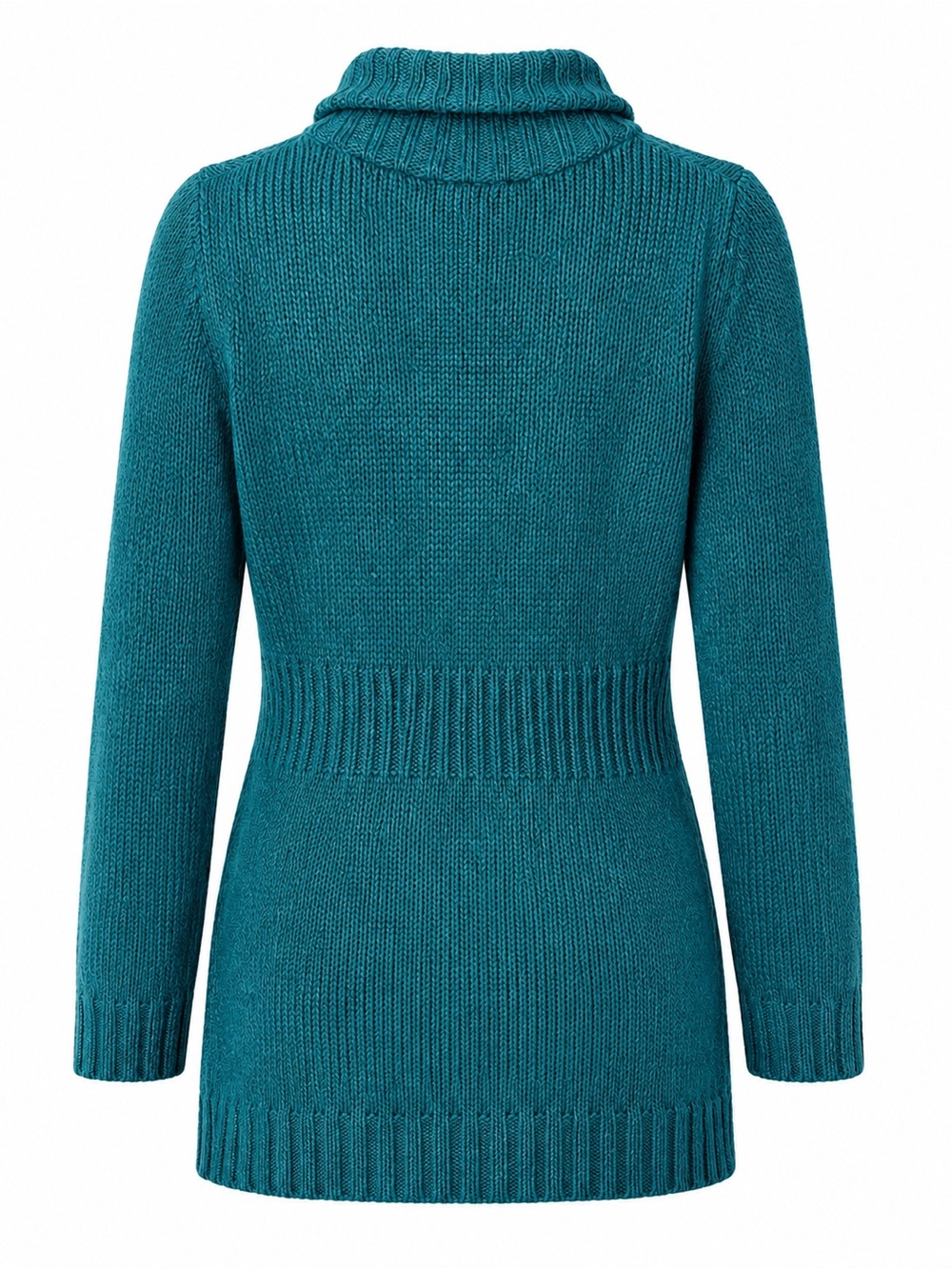 Merona Teal Chunky Knit Funnel Neck Tunic Cardigan Sweater Size M - Picture 3 of 7
